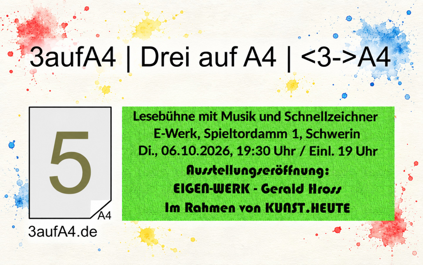 Eigen-Werk – Ausstellungs-Eröffnung im E-Werk